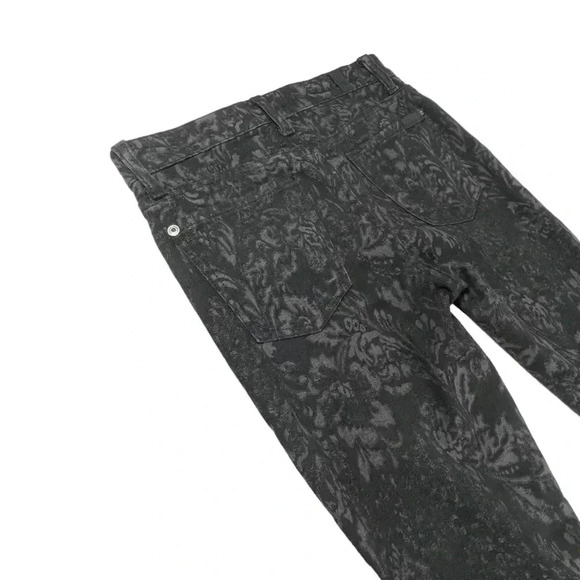 7 For All Mankind Brocade Foil Print  Velvet Skinny Jeans Size 25 - Picture 5 of 10